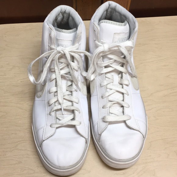 Nike Other - Nike White Leather High Tops
